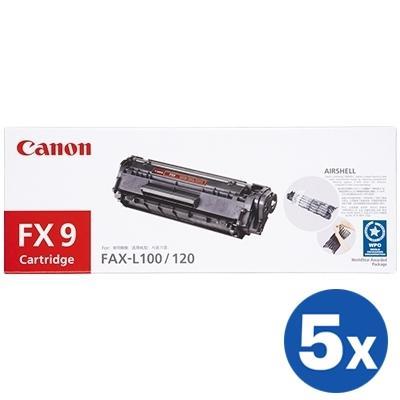 5 x Canon FX-9 FX9 Black Original Toner Cartridge