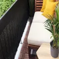 500x90cm Balcony Privacy Screen Fence Cover for Wall Garden Yard Backyard(Black)