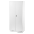 Maclaren Macey Double Door Cupboard Tall Storage Cabinet White