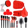 19 in 1 Car Wash Cleaning Brush Electric Drill Brush Head Cleaning Brush Tire Cleaning Brush