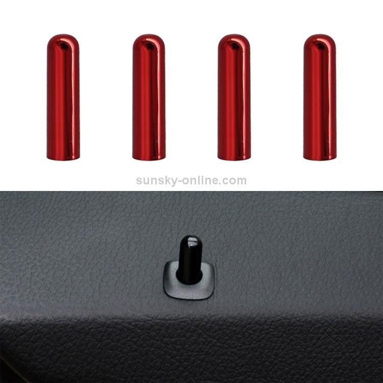 4 PCS Car Unlock Cover Door Bolt Door Handle for BMW X1 / X6(Red)