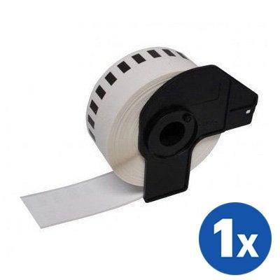 Brother DK-22214 DK22214 Generic Black Text on White Continuous Paper Label Roll 12mm x 30.48m