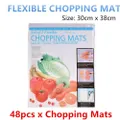 48pcs x Flexible Chopping Mat Kitchen Cooking Cutting Board Clear Pad Food Prep