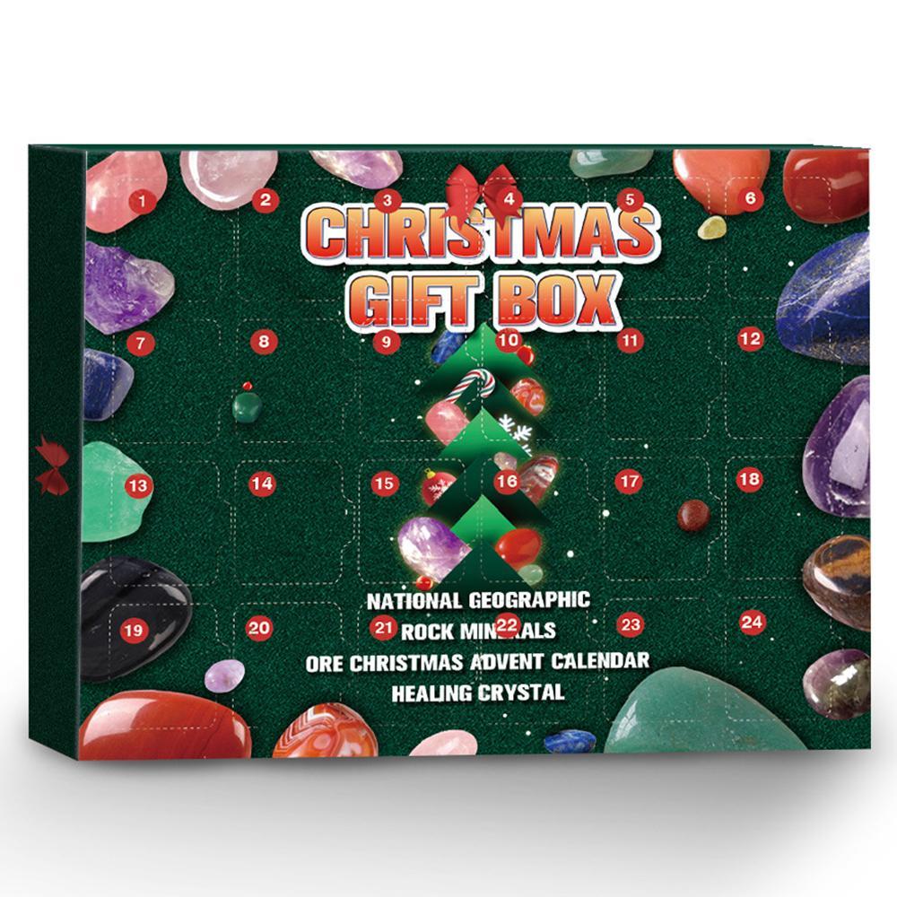 GoodGoods Christmas Advent Calendar Ore Blind Box 24 Different Mineral Stones Gift