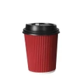 Disposable Takeaway Coffee Paper Cups Triple Wall Take Away Lids 500set 250ml