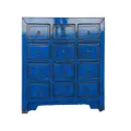 Rosa Luna Zaria Wooden Cabinet in Distressed Blue