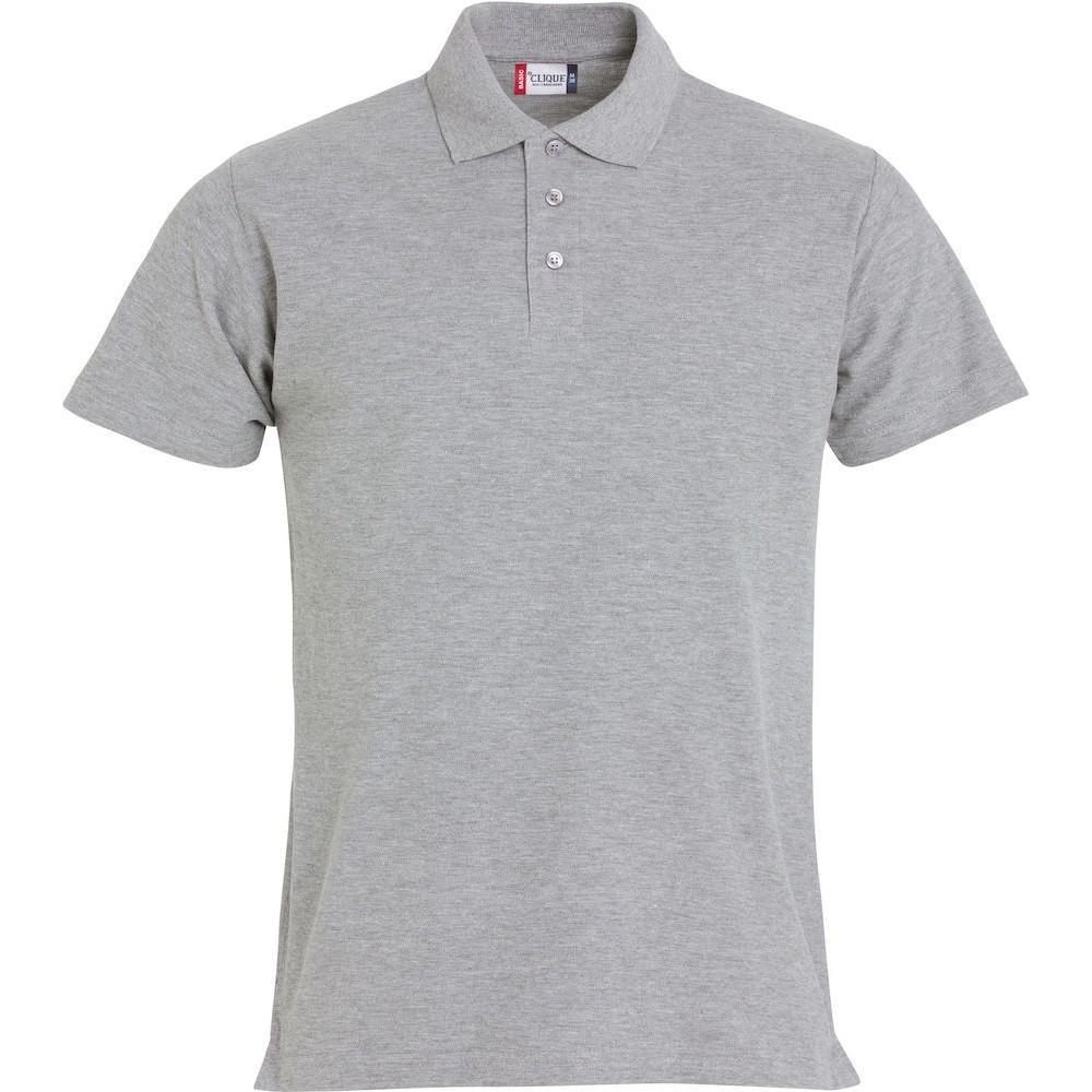 Clique Mens Basic Melange Polo Shirt (Grey) (XXL)