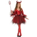 GoodGoods Halloween Children Kids Red Bull Devil Cosplay Costume Headband Role Play Performance Fancy Dress Party Outfit(Girl, 11-14 Years)