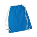 Westford Mill Cotton Gymsac Bag - 12 Litres (Sapphire Blue) (One Size)