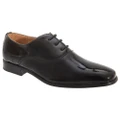 Goor Boys Patent Leather Lace-Up Oxford Tie Dress Shoes (Black Patent) (11 UK Junior)