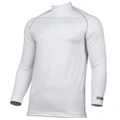 Rhino Mens Thermal Underwear Long Sleeve Base Layer Vest Top (White) (XS)