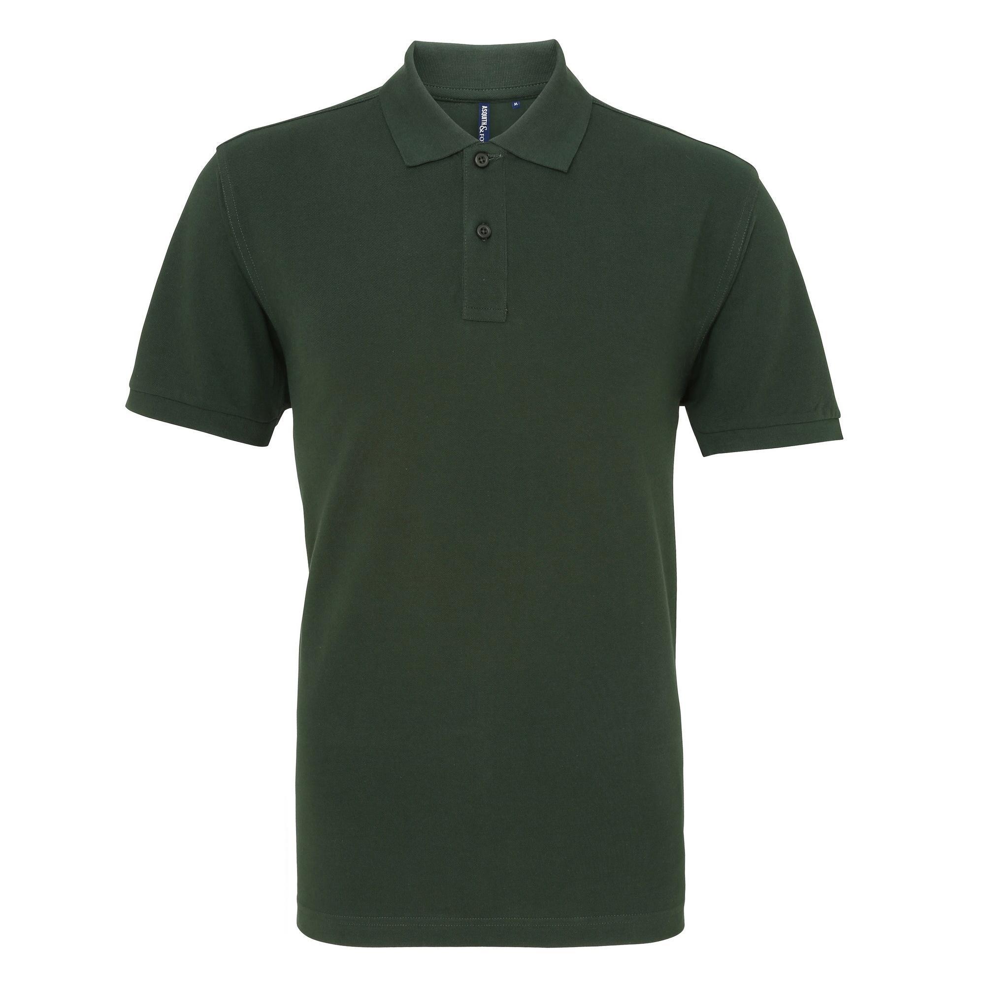 Asquith & Fox Mens Plain Short Sleeve Polo Shirt (Bottle) (XL)