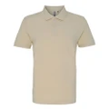 Asquith & Fox Mens Plain Short Sleeve Polo Shirt (Natural) (M)