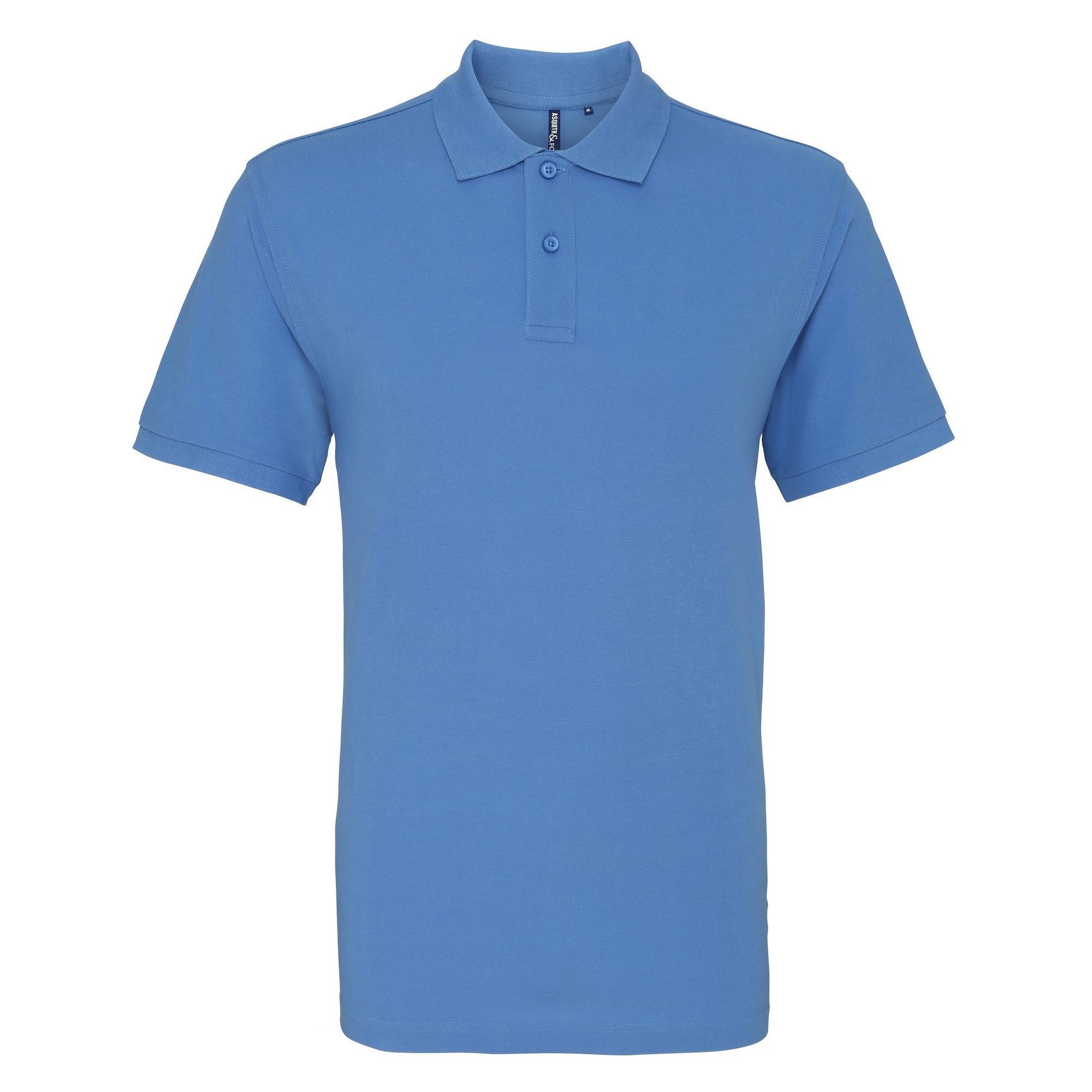 Asquith & Fox Mens Plain Short Sleeve Polo Shirt (Cornflower) (S)