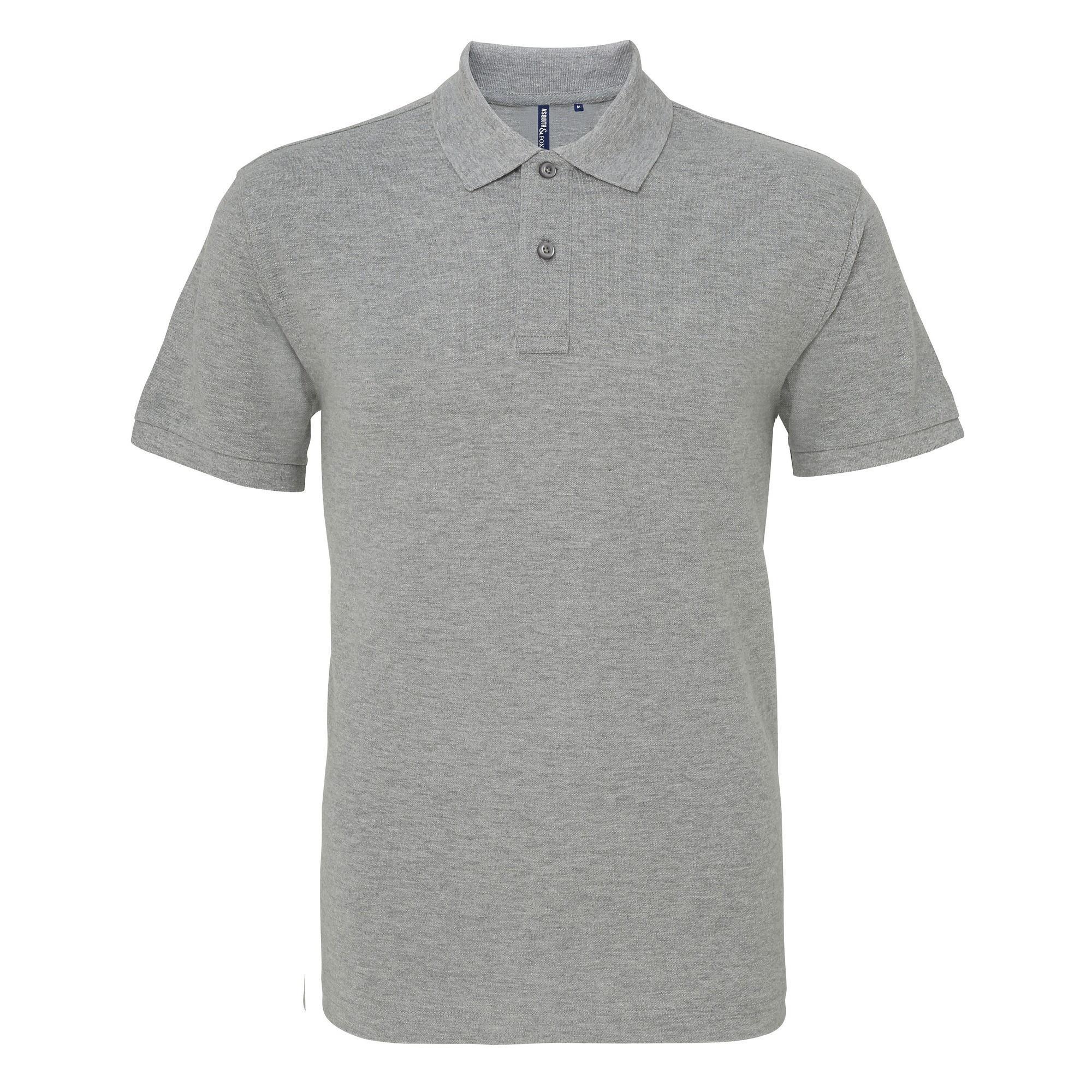 Asquith & Fox Mens Plain Short Sleeve Polo Shirt (Heather) (5XL)