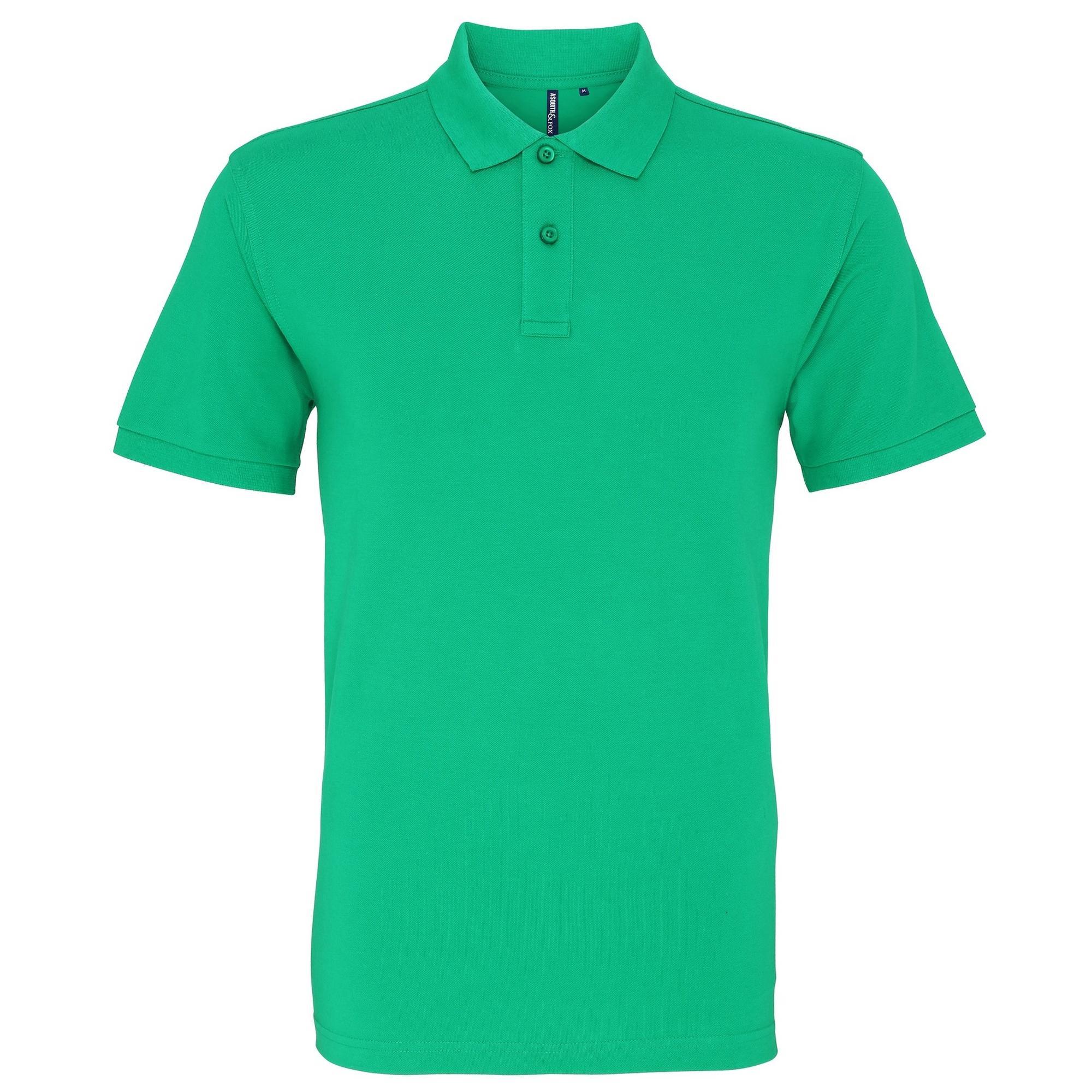 Asquith & Fox Mens Plain Short Sleeve Polo Shirt (Kelly) (M)