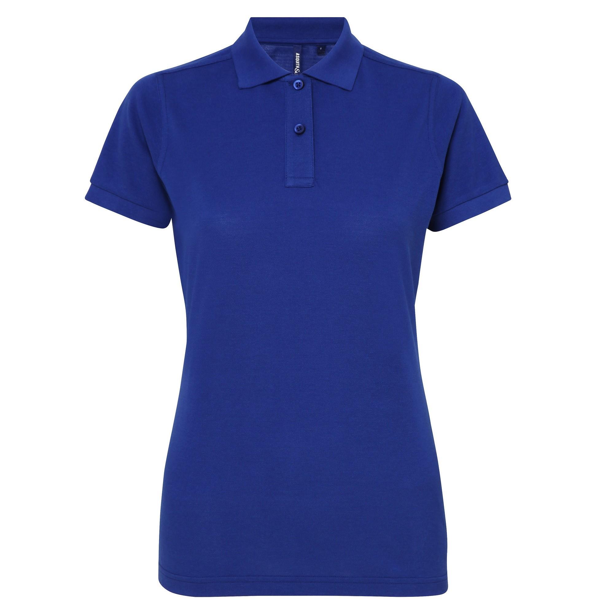 Asquith & Fox Womens/Ladies Short Sleeve Performance Blend Polo Shirt (Royal) (L)