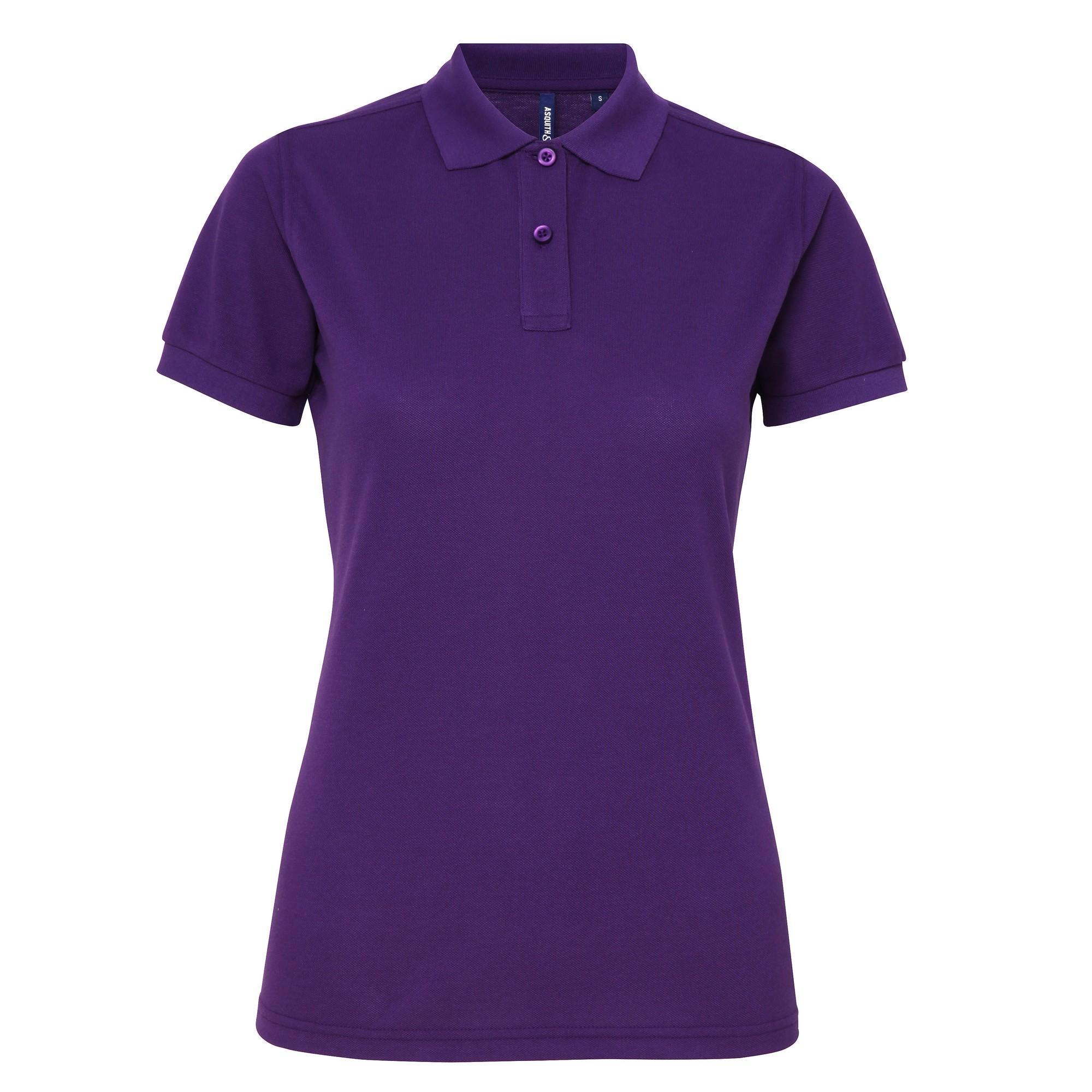 Asquith & Fox Womens/Ladies Short Sleeve Performance Blend Polo Shirt (Purple) (L)