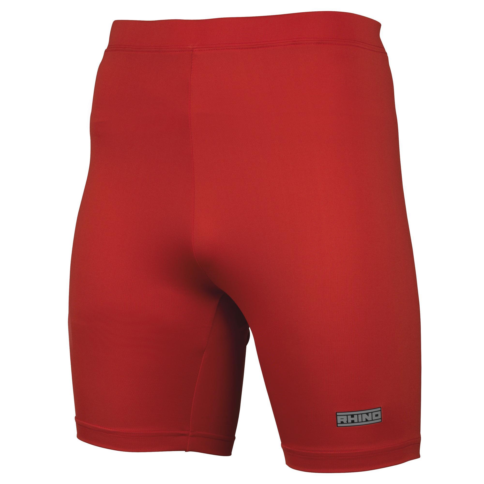 Rhino Mens Sports Base Layer Shorts (Red) (L/XL)