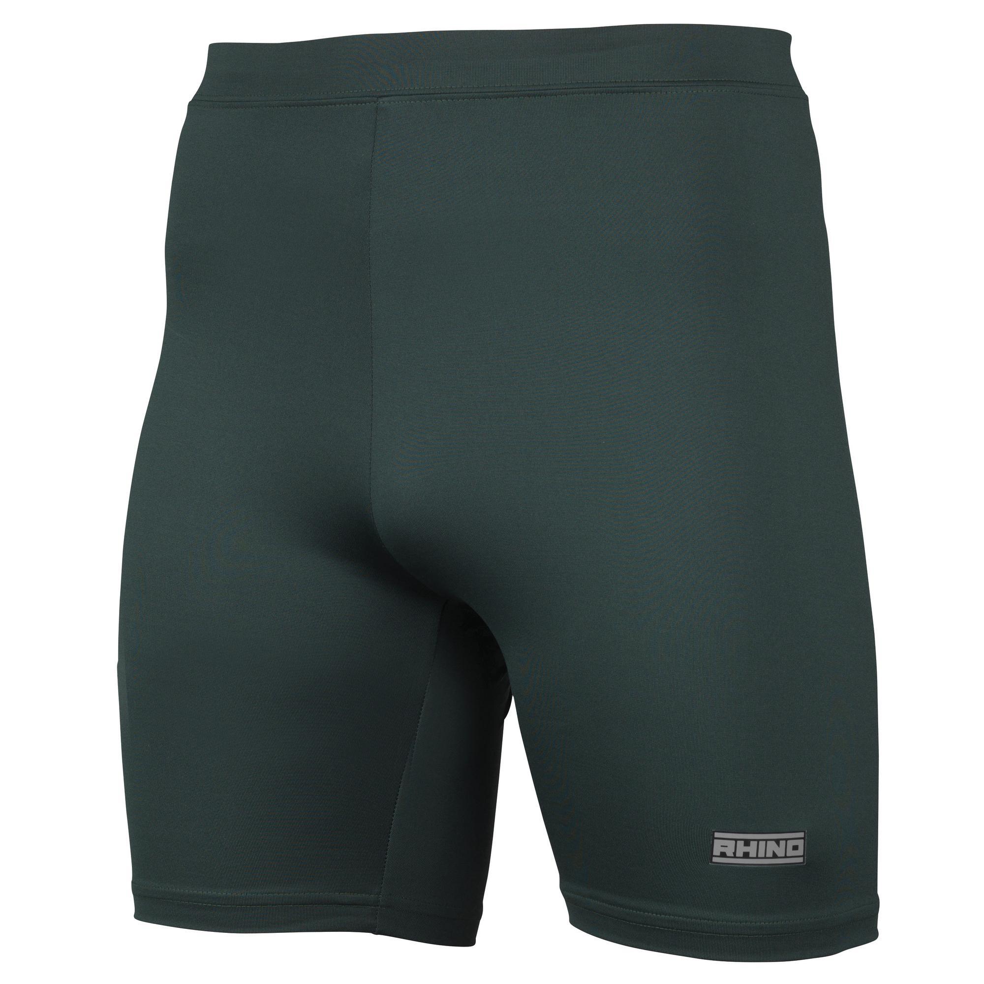 Rhino Mens Sports Base Layer Shorts (Bottle Green) (XS)