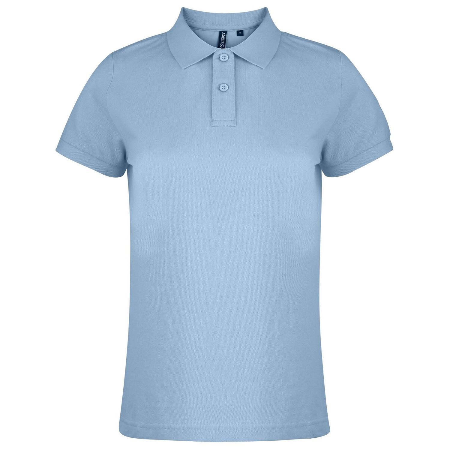 Asquith & Fox Womens/Ladies Plain Short Sleeve Polo Shirt (Sky) (XS)