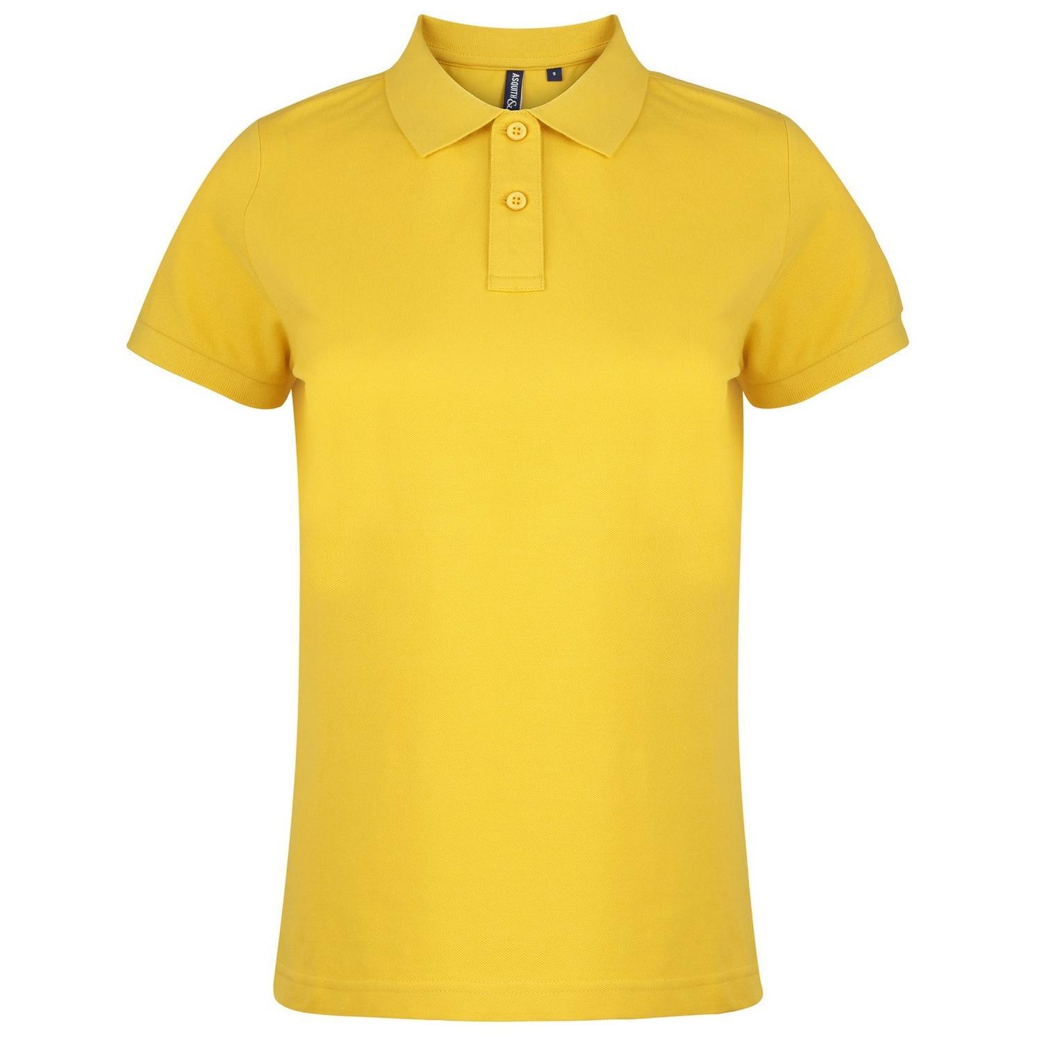 Asquith & Fox Womens/Ladies Plain Short Sleeve Polo Shirt (Sunflower) (M)