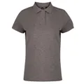 Asquith & Fox Womens/Ladies Plain Short Sleeve Polo Shirt (Charcoal) (L)