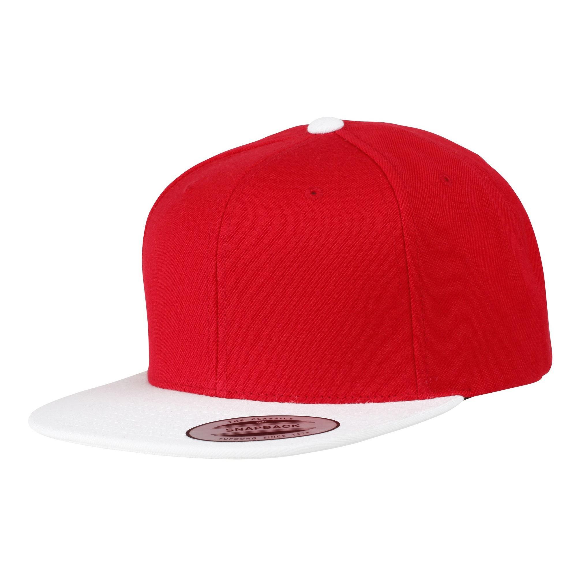 Yupoong Flexfit Unisex Classic Varsity Snapback Cap (Red/White) (One Size)