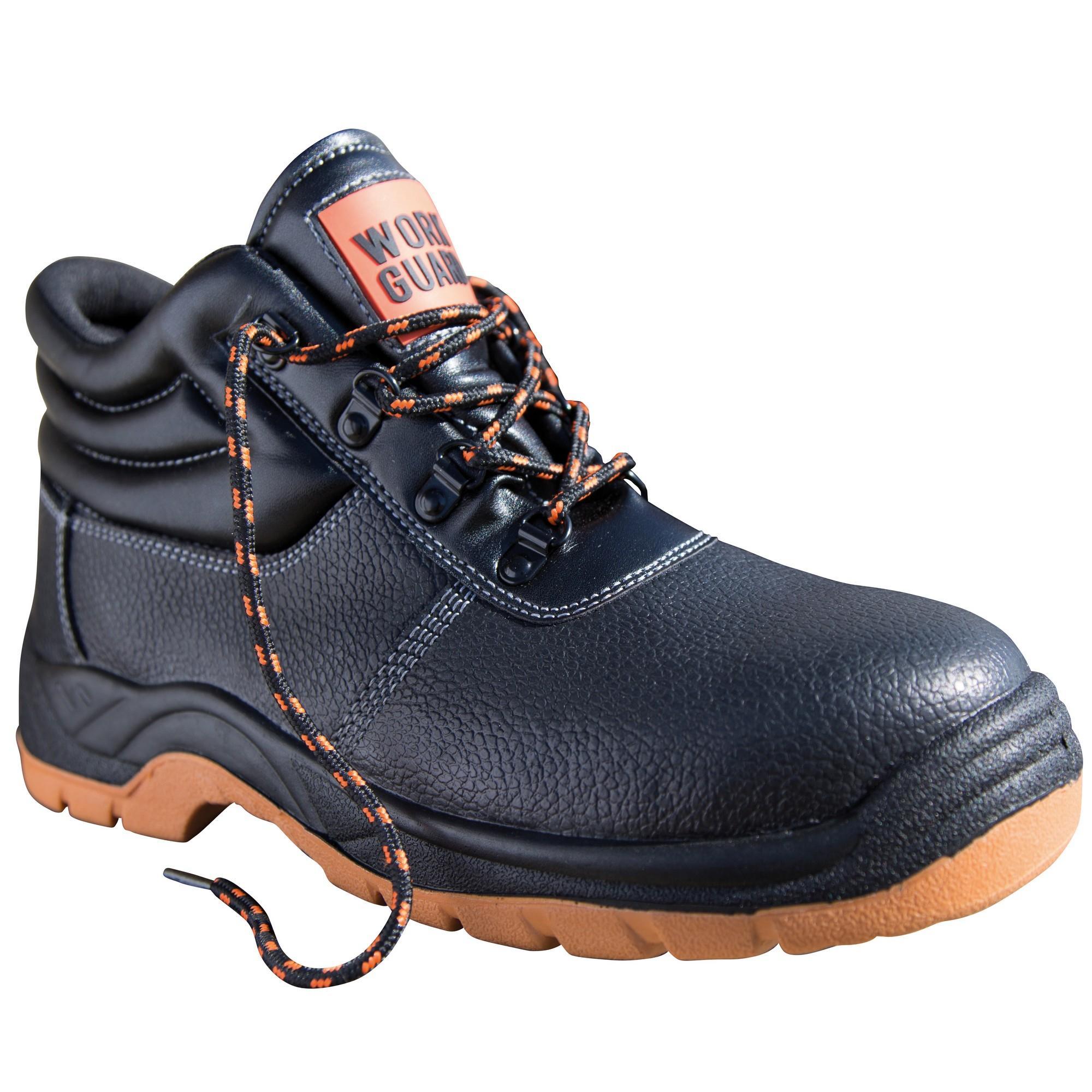 Result Mens Work-Guard Defence SBP Waterproof Leather Safety Boots (Black/Orange) (9)