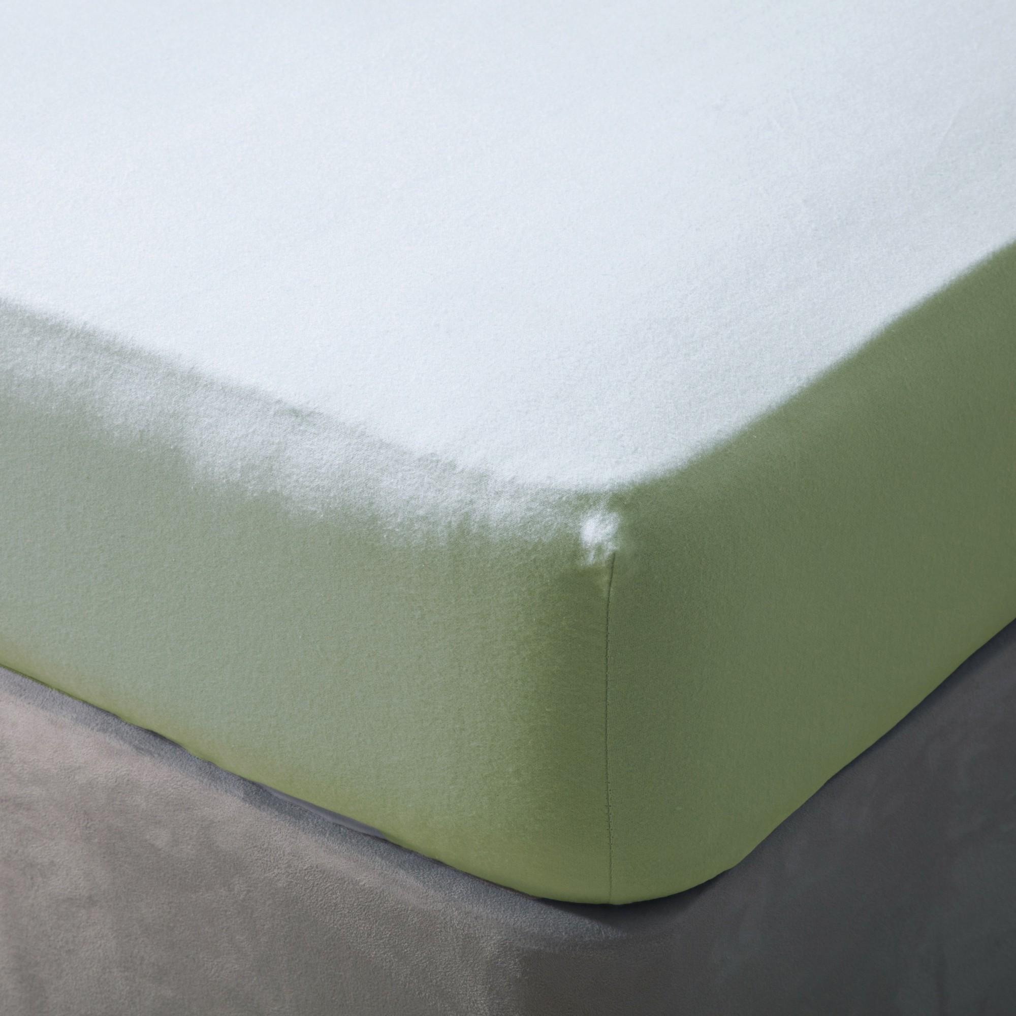 Belledorm Brushed Cotton Fitted Sheet (Green Apple) (Single)