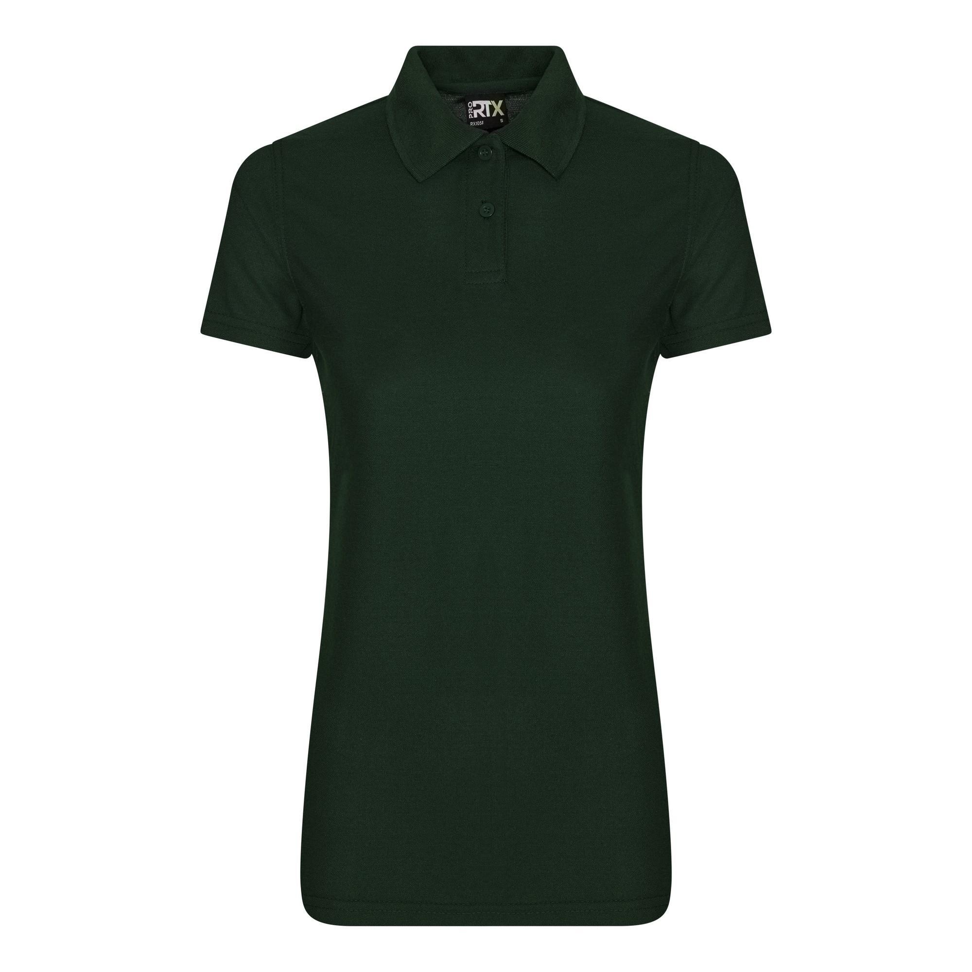 Pro RTX Womens/Ladies Pro Polyester Polo (Bottle Green) (S)