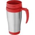 Bullet Sanibel Insulated Mug (Pack of 2) (Silver/Red) (12 x 18 x 8 cm)