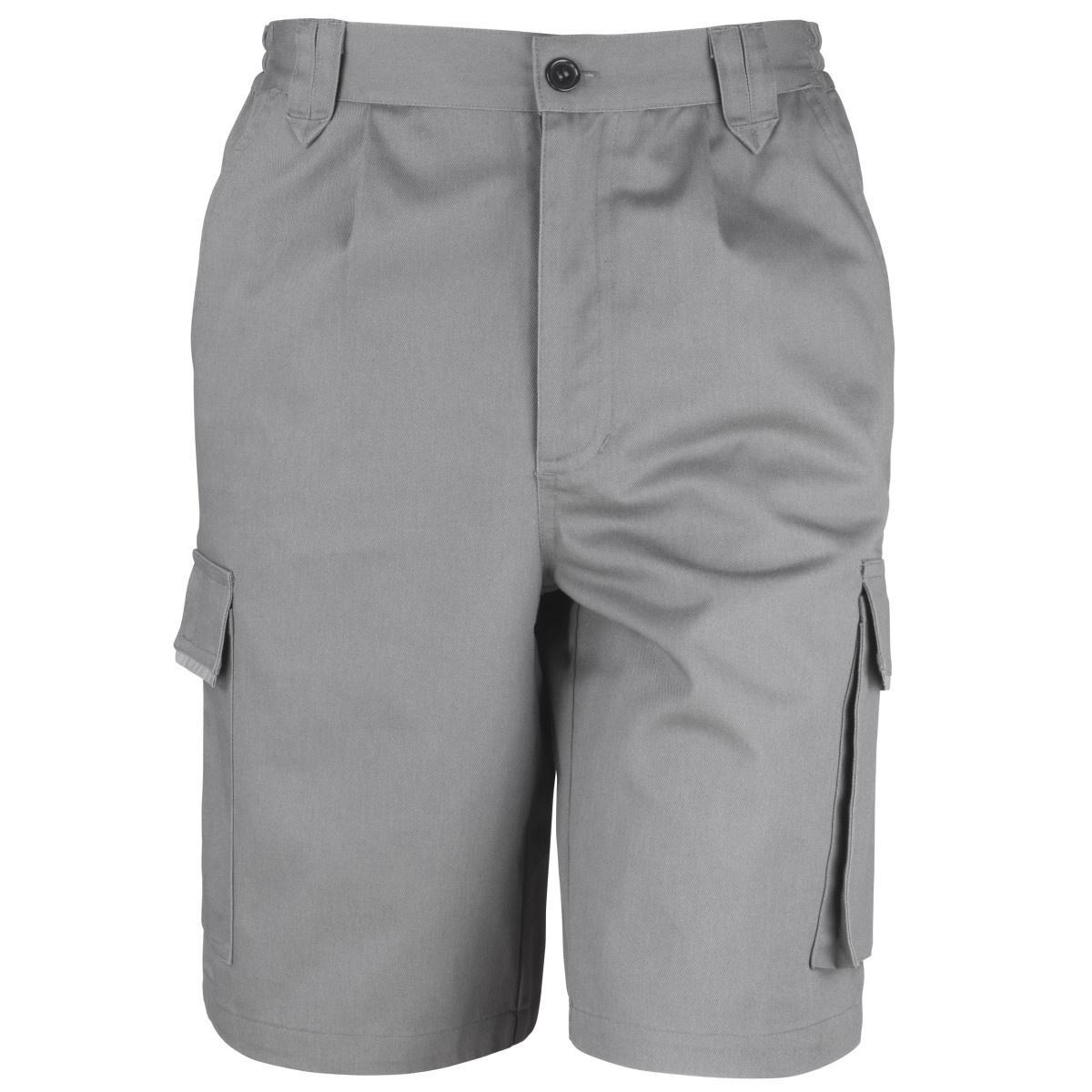 Result Unisex Work-Guard Action Shorts / Workwear (Grey) (L)