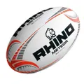 Rhino Meteor Rugby Ball (Black/White/Red) (5)