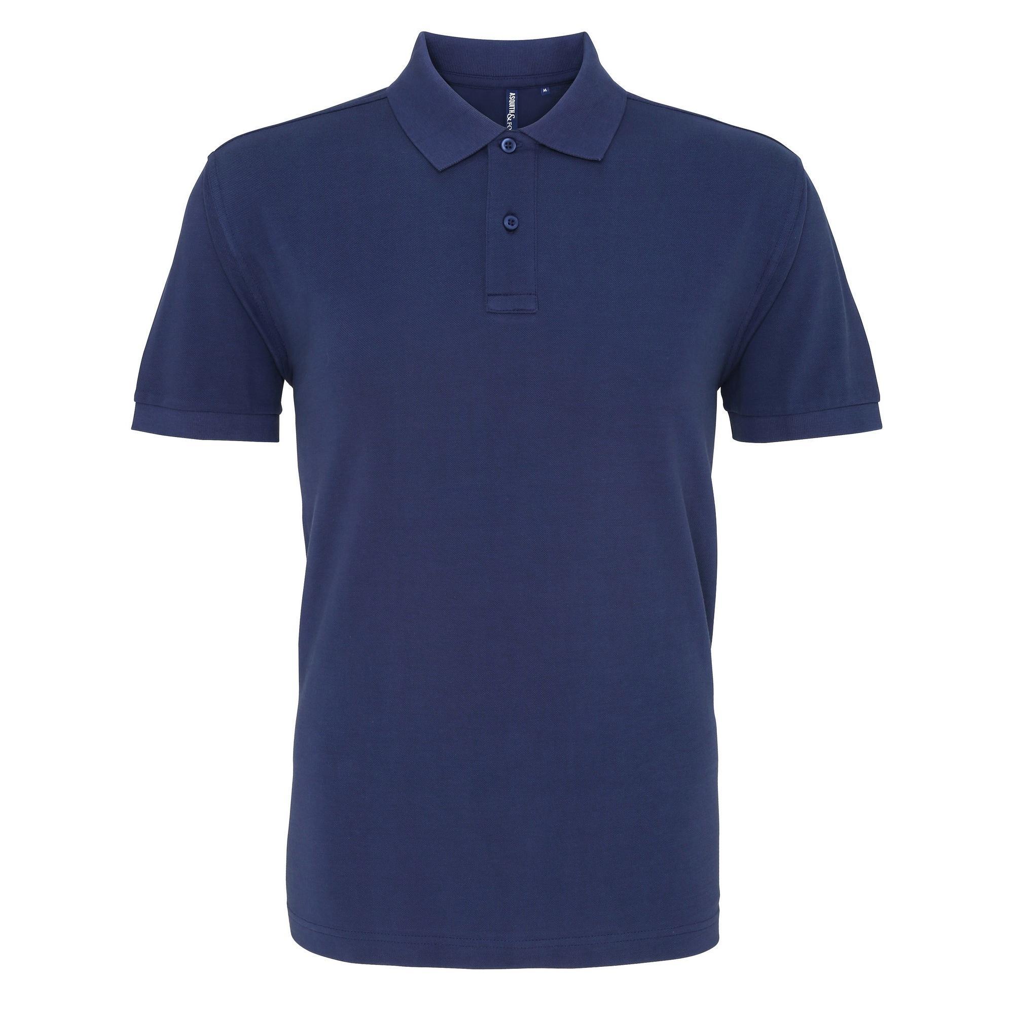 Asquith & Fox Mens Plain Short Sleeve Polo Shirt (Denim) (XL)