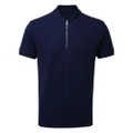 Asquith & Fox Mens Zip Polo Shirt (Navy) (L)