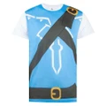 The Legend of Zelda Mens Breath Of The Wild Costume Cosplay T-Shirt (White/Blue) (L)