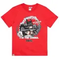 Lego Movie 2 Boys Batman I´m The Leader Obvs T-shirt (Red) (3-4 Years)
