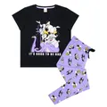 Disney Womens/Ladies Its Good To Be Bad Villains Pyjama Set (Black/Lilac) (S)