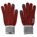 Puma Unisex Adult Knitted Winter Gloves (Red/Grey Heather) (S)