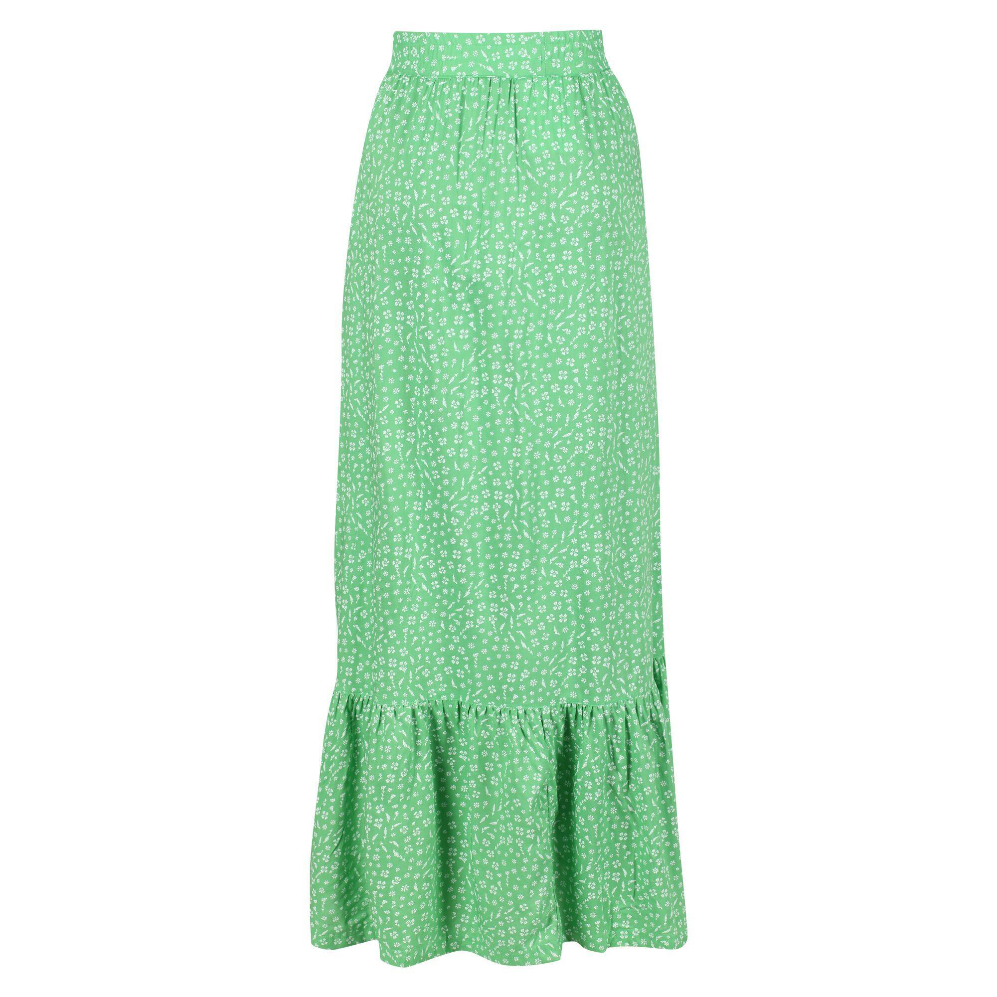 Regatta Womens/Ladies Hadriana Ditsy Print Maxi Skirt (Vibrant Green) (12 UK)