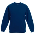 Fruit Of The Loom Kids Unisex Classic 80/20 Set-In Sweatshirt (Pack of 2) (Navy) (3-4)