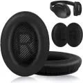 Vicanber Replacement Earpads Ear Pads Cushions For Bose QC35 Headphones Soft Faux Leather (Black)