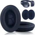 Vicanber Replacement Earpads Ear Pads Cushions For Bose QC35 Headphones Soft Faux Leather (Dark Blue)