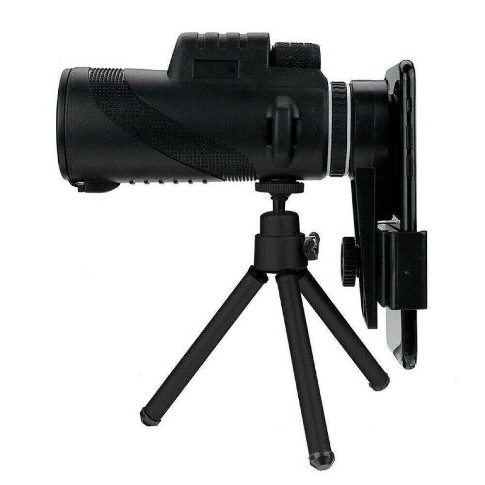 80X100 HD Monocular Telescope Phone Camera Zoom Starscope Tripod