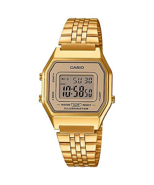 Casio LA680WGA-9 Illuminator Day and Date Alarm Digital Women's Watch Gold