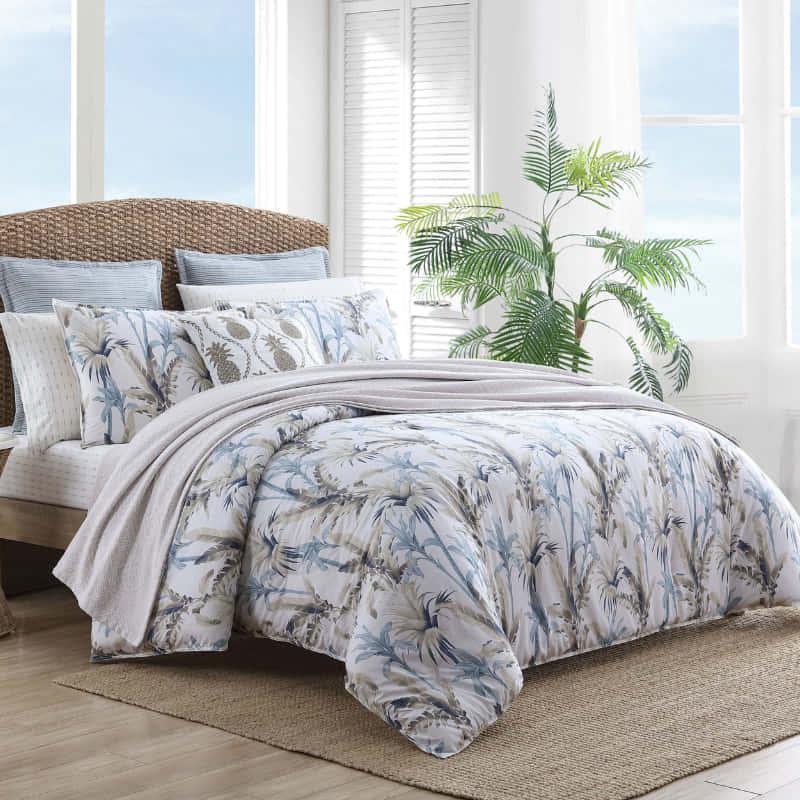 Tommy Bahama Catalina Blue Silver Quilt Cover Set