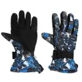 Winter Warm Soft Gloves Windproof Adult Ski Gloves Winter Sports Running Hiking Skiing Mountaineering Cycling Gloves blacku0026blue