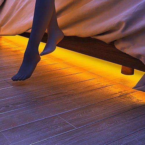 LED Human Bedside Sensor Light Strip forBedroom Bed Warm White