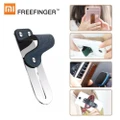 Xiaomi Freefinger Finger Ring Holder Leather Stainless Steel Mobile Phone Grip Car Phone Mount Stand For iPhone XS Max X 8 7 6 Huawei Samsung blue